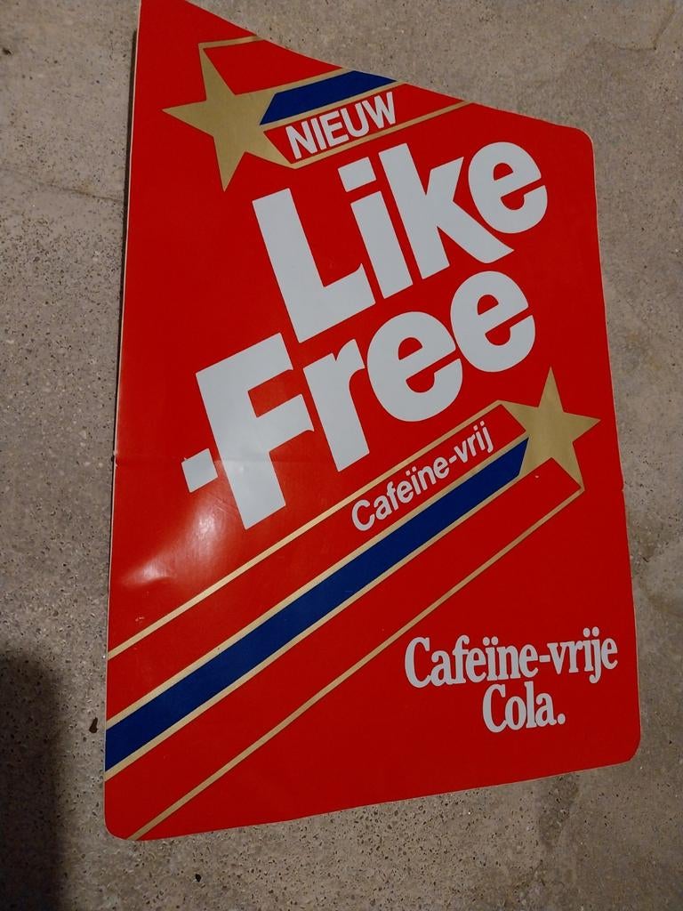 Sticker cola, Like Free Cafeïne-vrije Cola. Grote sticker., Verzamelen, Ophalen of Verzenden, Nieuw, Merk