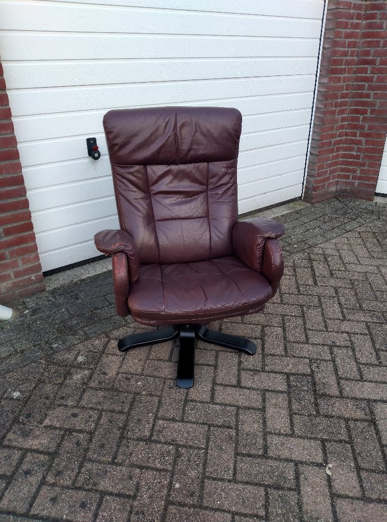 Fauteuils (2 stuks), Huis en Inrichting, Fauteuils, Ophalen, Gebruikt, 50 tot 75 cm, Leer