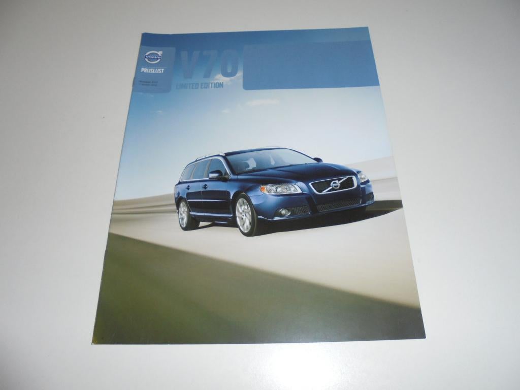 prijs/optielijst Volvo V70 Limited Edition  2013, Ophalen of Verzenden, Nieuw, Volvo