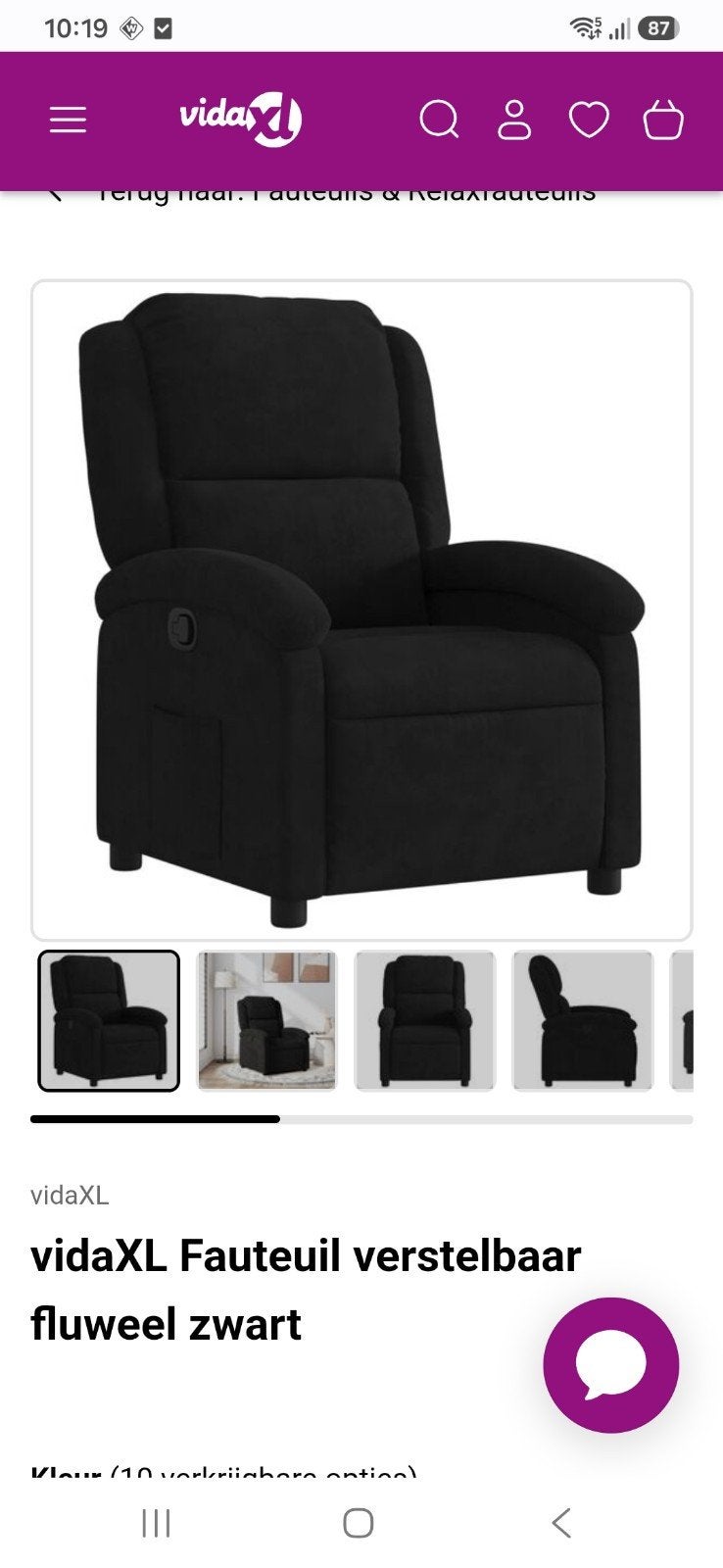 fauteuil, Ophalen, Zo goed als nieuw