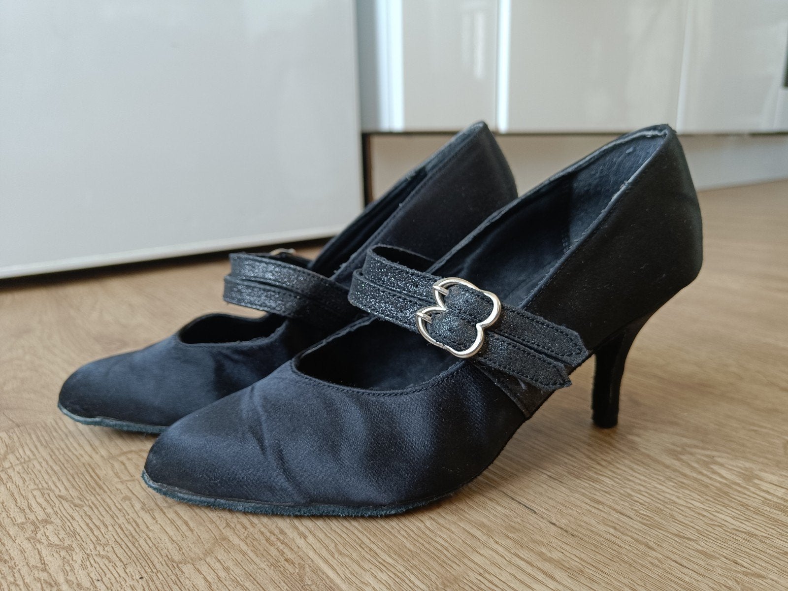 Ballroom/Stijldansschoenen - maat 5, Zwart, Dansschoenen, Ophalen of Verzenden, Gedragen
