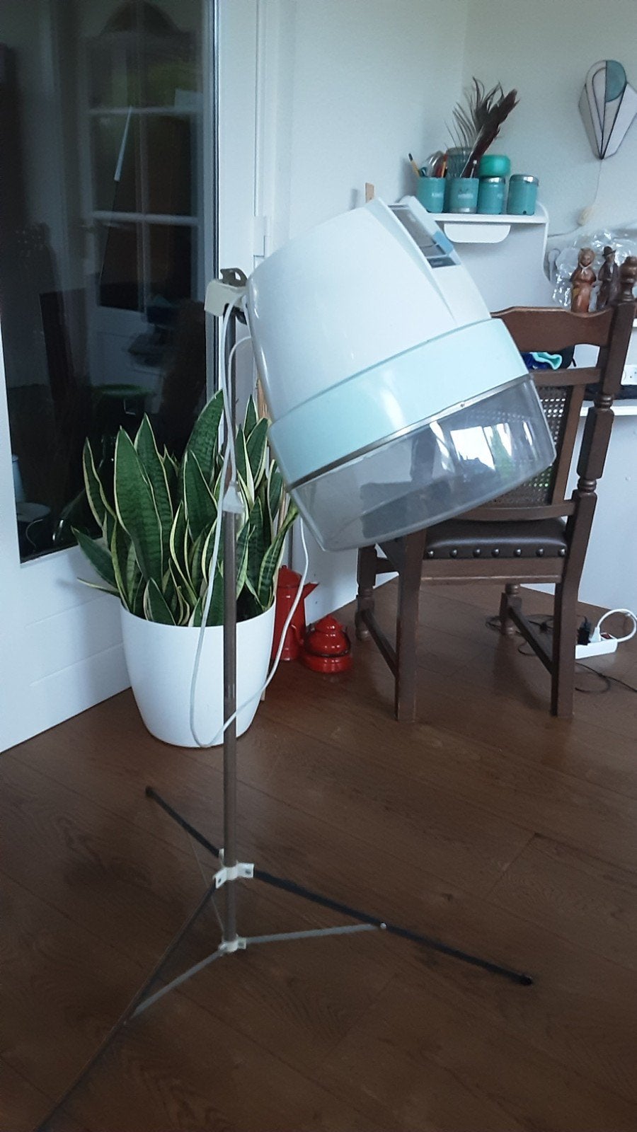 Vintage Philips Comfort haardroger op statief - werkend, Ophalen of Verzenden, Gebruikt, Föhn of Haardroger