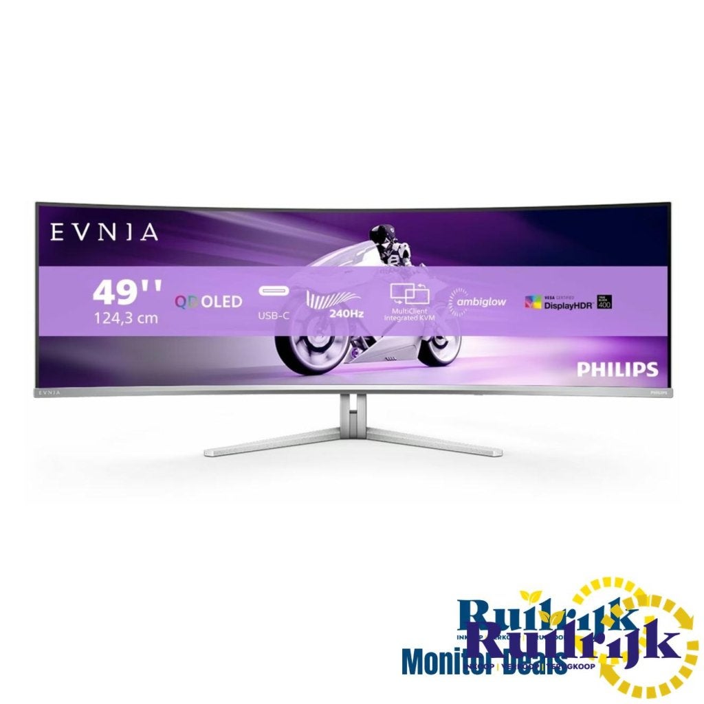 Philips Evnia 49M2C8900 49 inch OLED Curved 240Hz Monitor, Computers en Software, Philips, Zo goed als nieuw, Support@philips.com