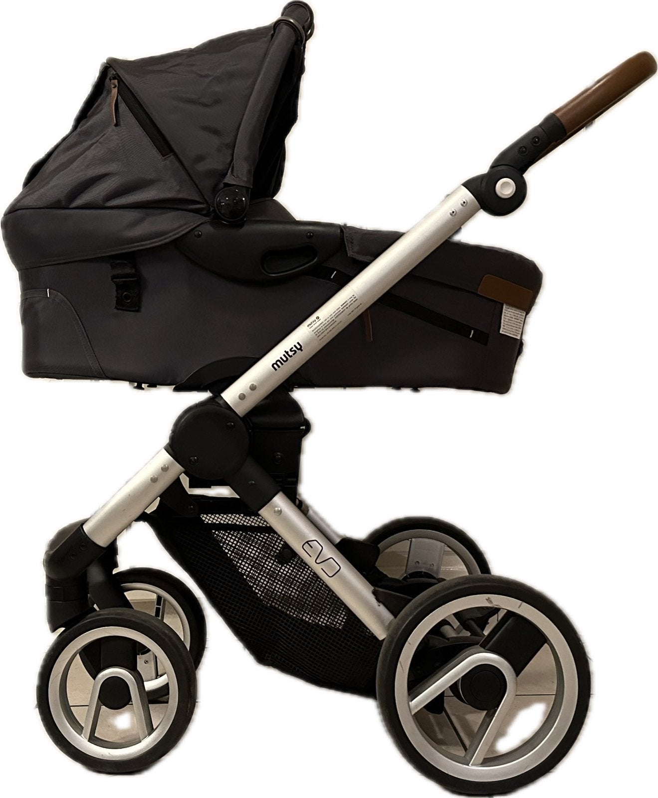 Mutsy Evo Urban Nomad kinderwagen met reiswieg en zitje, Ophalen, Zo goed als nieuw, Combiwagen, Met reiswieg
