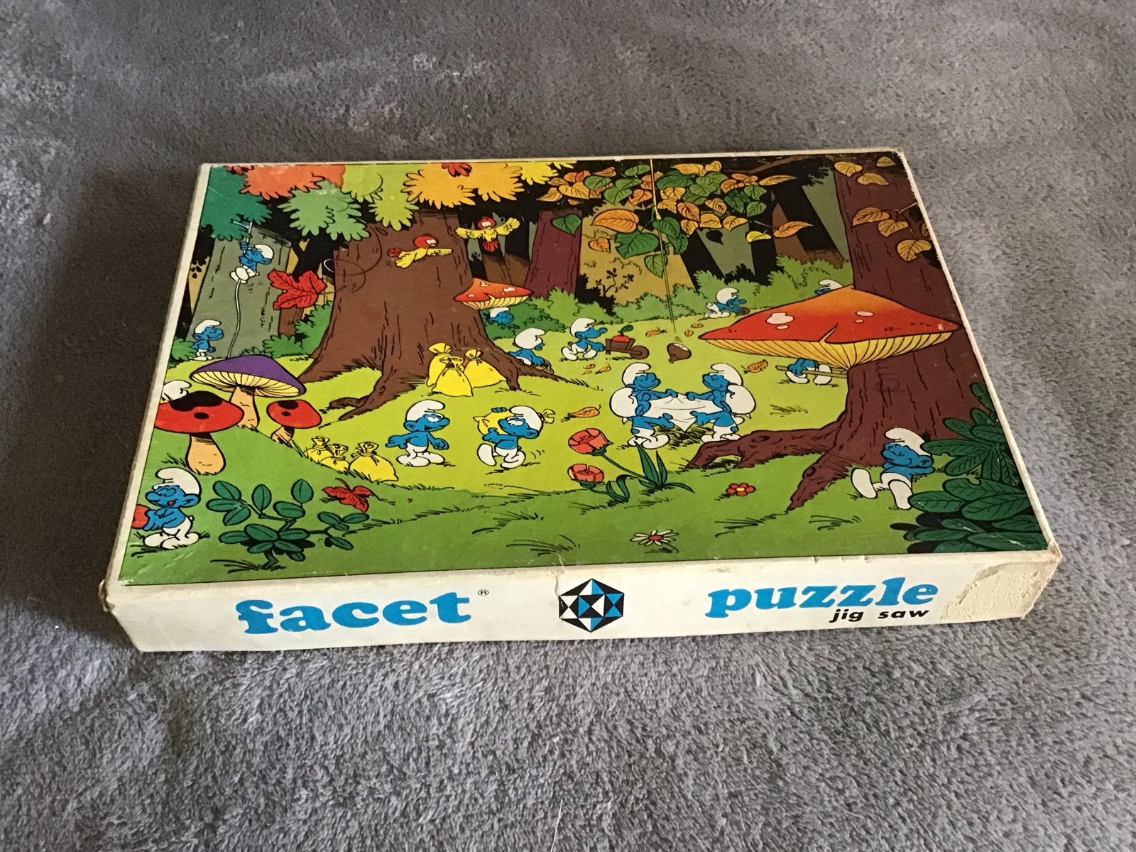Vintage Smurfen Puzzel, Ophalen of Verzenden, Gebruikt, Verschillende Smurfen, Overige typen