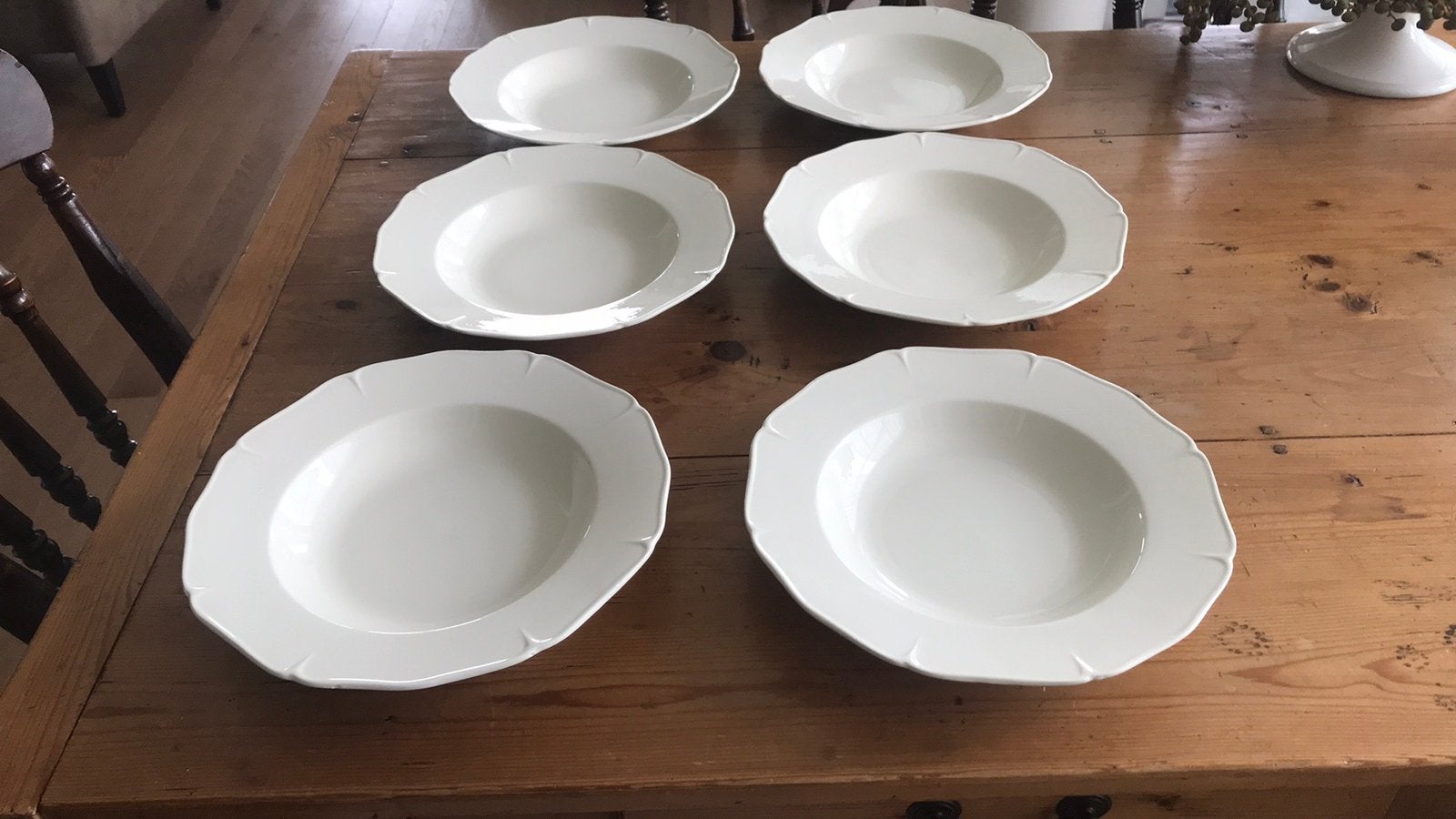 6 grote diepe borden van Petrus Ragout, Antiek en Kunst, Antiek | Servies los, Ophalen of Verzenden