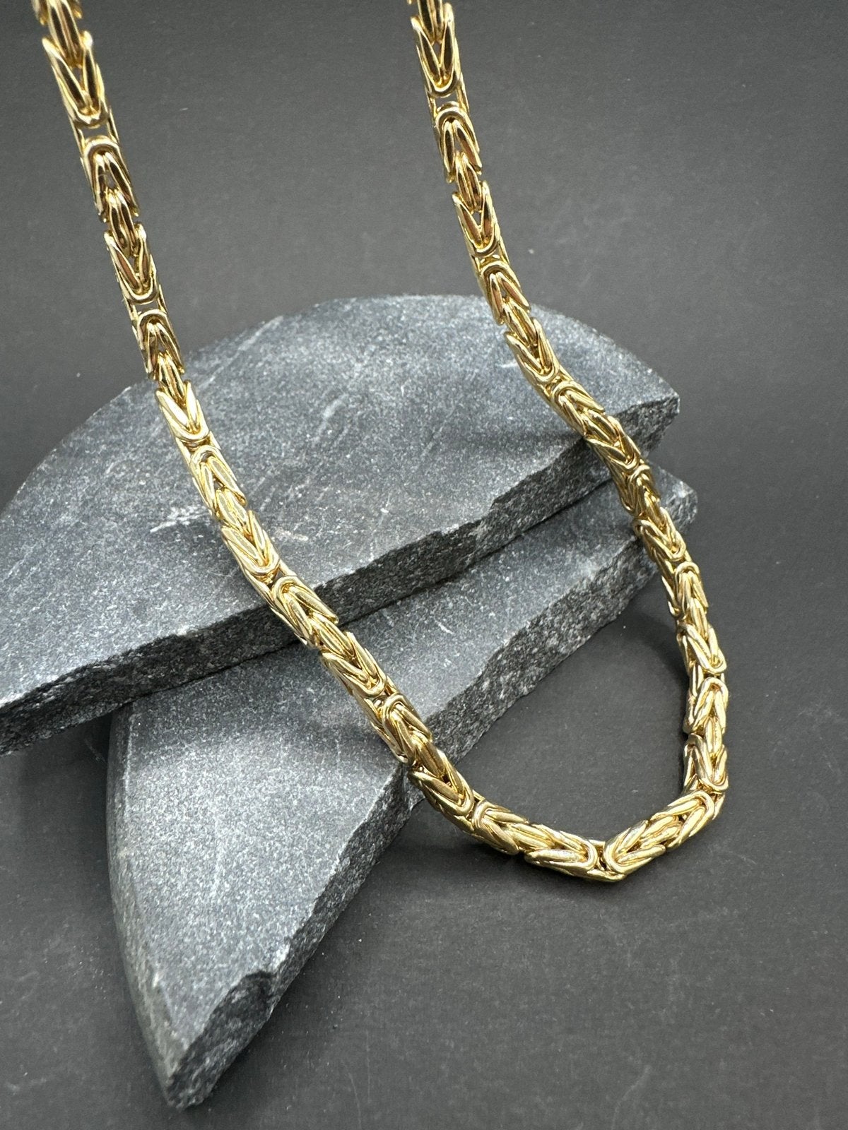 14k Gouden Koningsketting 65 cm, Sieraden, Tassen en Uiterlijk, Kettingen, Ophalen of Verzenden, Gebruikt, Goud