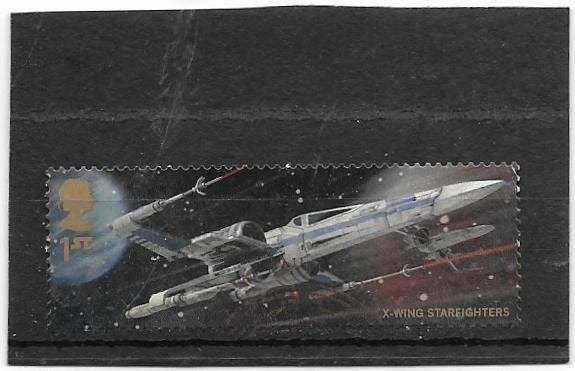 Engeland 2015 Star Wars – X-wing Starfighters uit m/sheet, Verzenden, Gestempeld