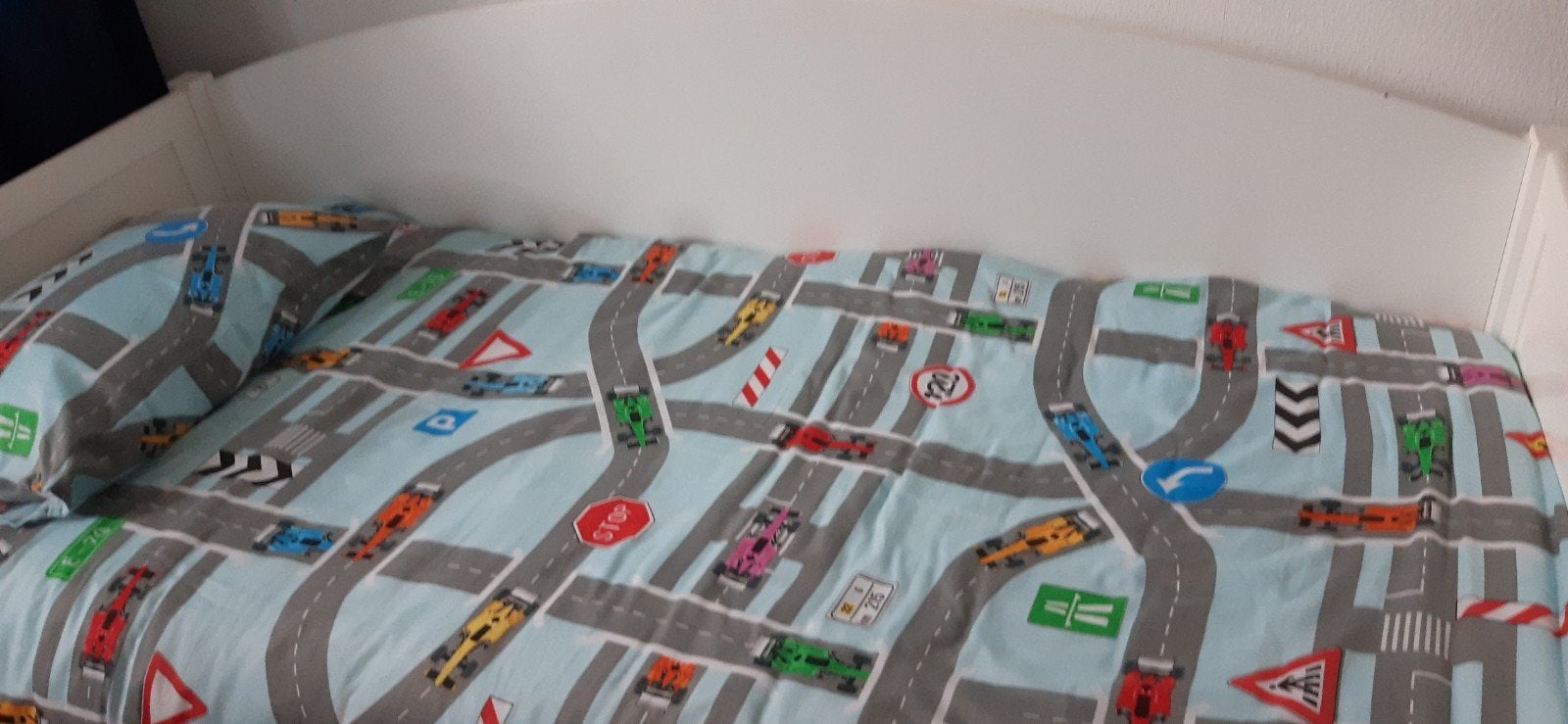 Uitschuifbaar kinderbed met extra slaapplek, Lattenbodem, 85 tot 100 cm, Gebruikt, Ophalen of Verzenden