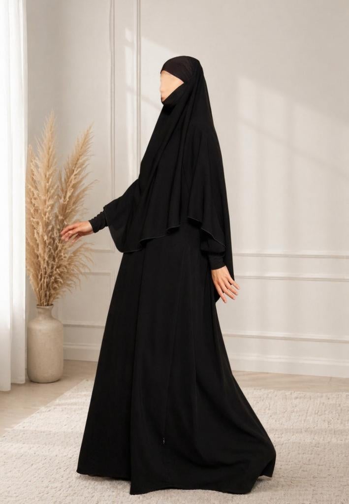 Set khimar met abaya line A, khimaar, jilbab, jalaba, hijab, Ophalen of Verzenden, Zo goed als nieuw, Overige typen