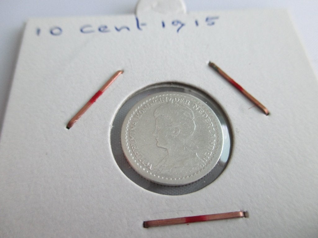 Dubbeltje 1915., Postzegels en Munten, Munten | Nederland, Zilver, Ophalen of Verzenden, 10 cent, Koningin Wilhelmina