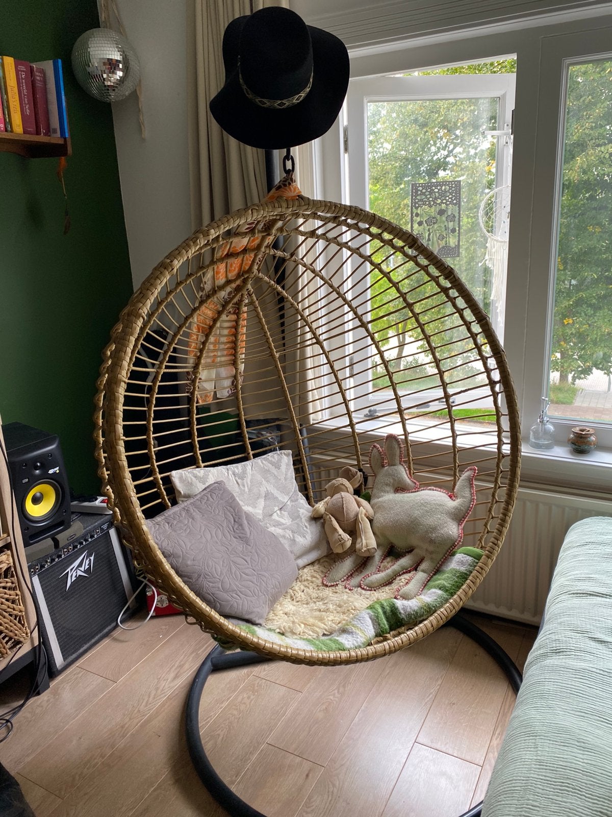 Mooie boho hangstoel, Ophalen, Gebruikt, Rotan