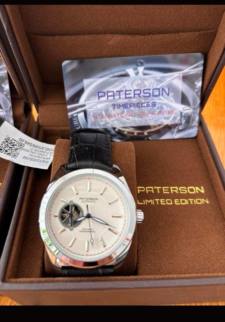 Paterson Limited Edition Polshorloge - Nieuw in Doos, Overige merken, Leer, Staal, Polshorloge