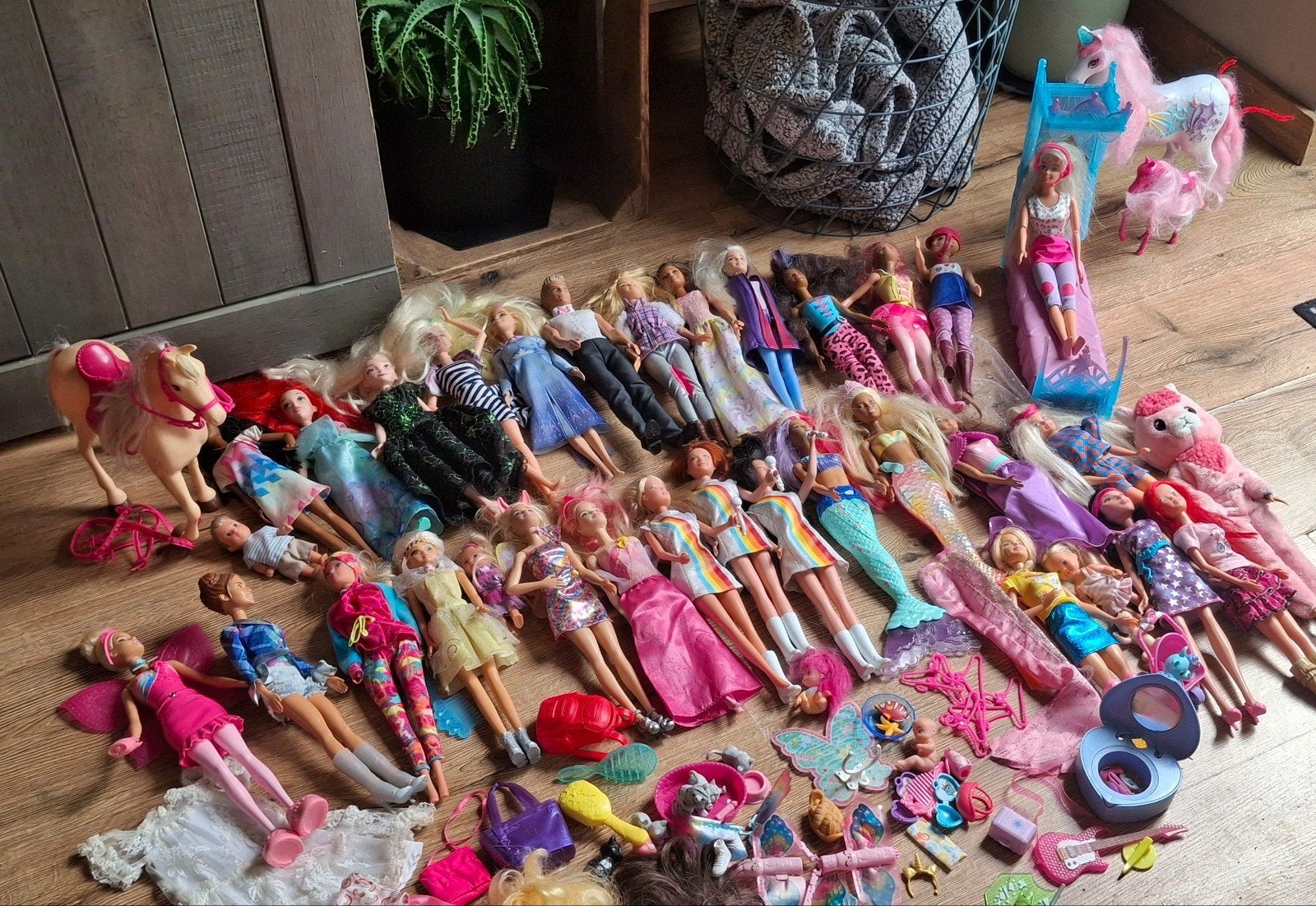 Grote collectie Barbiepoppen en accessoires, Ophalen, Gebruikt, Barbie