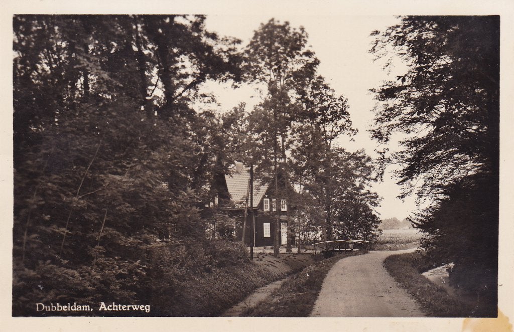 Dubbeldam, Achterweg - Ongelopen, Verzenden, 1940 tot 1960, Ongelopen, Zuid-Holland