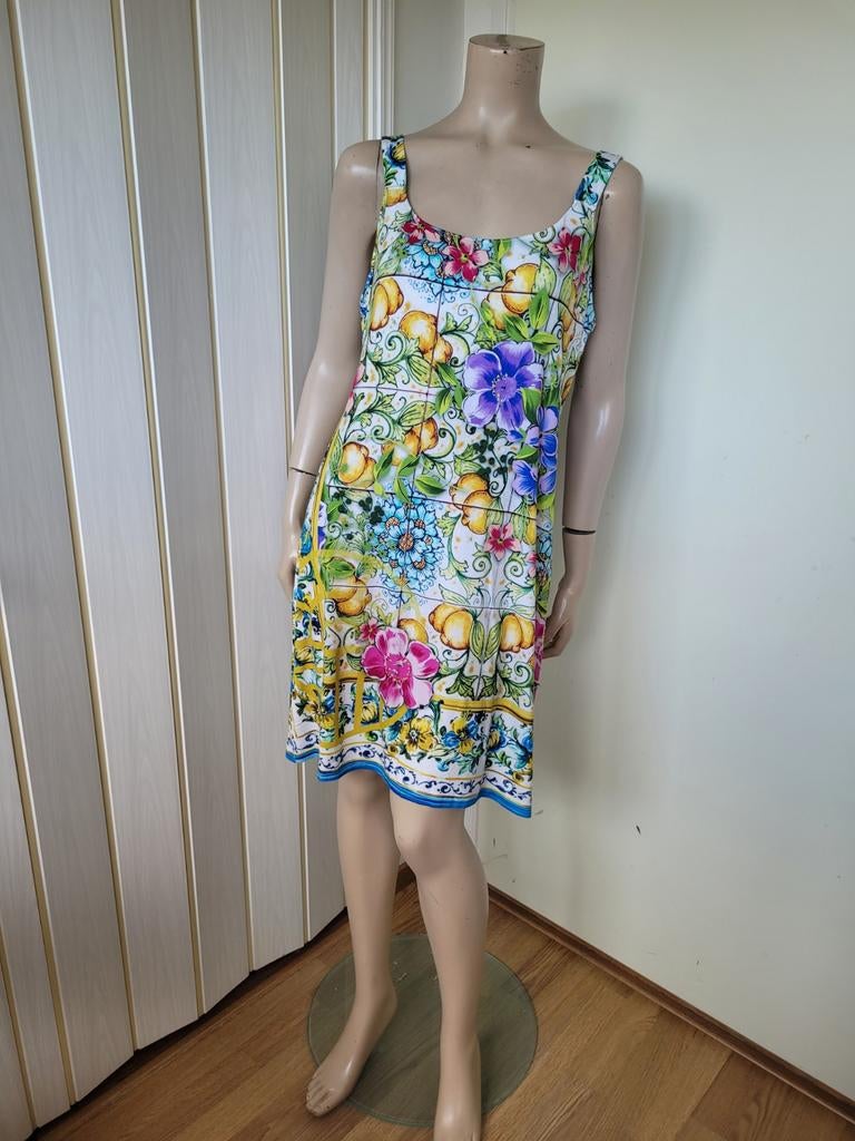 Louis Feraud zomerjurk maat 38/M viscose, Maat 38/40 (M), Feraud, Overige kleuren, Ophalen of Verzenden