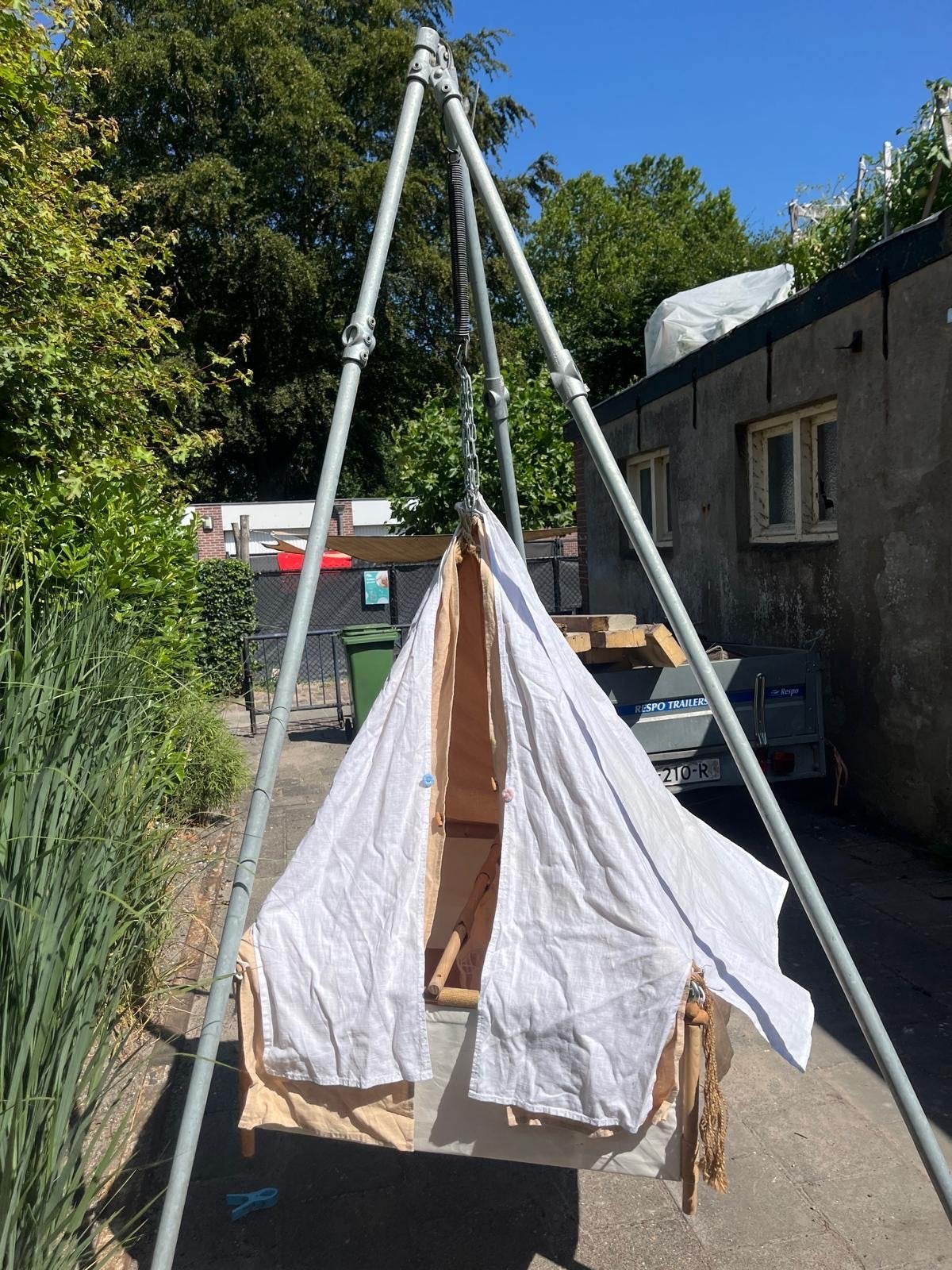 Hangwieg / Hangbox - Vierkant - 84x84x38cm, Ophalen, Gebruikt, Wieg
