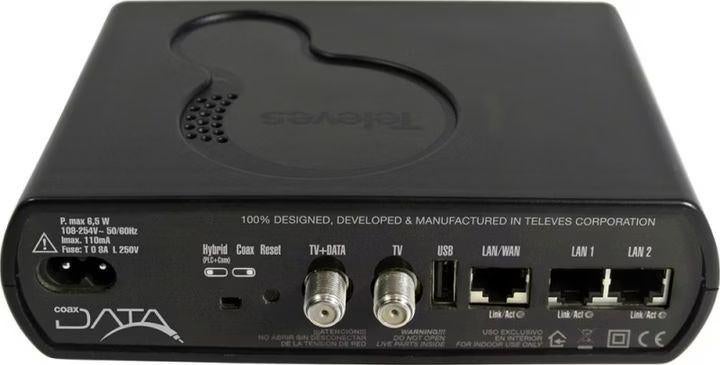 Televes EKA1000WIFI Coax modem, Ophalen of Verzenden, Refurbished, Router met modem, Televes