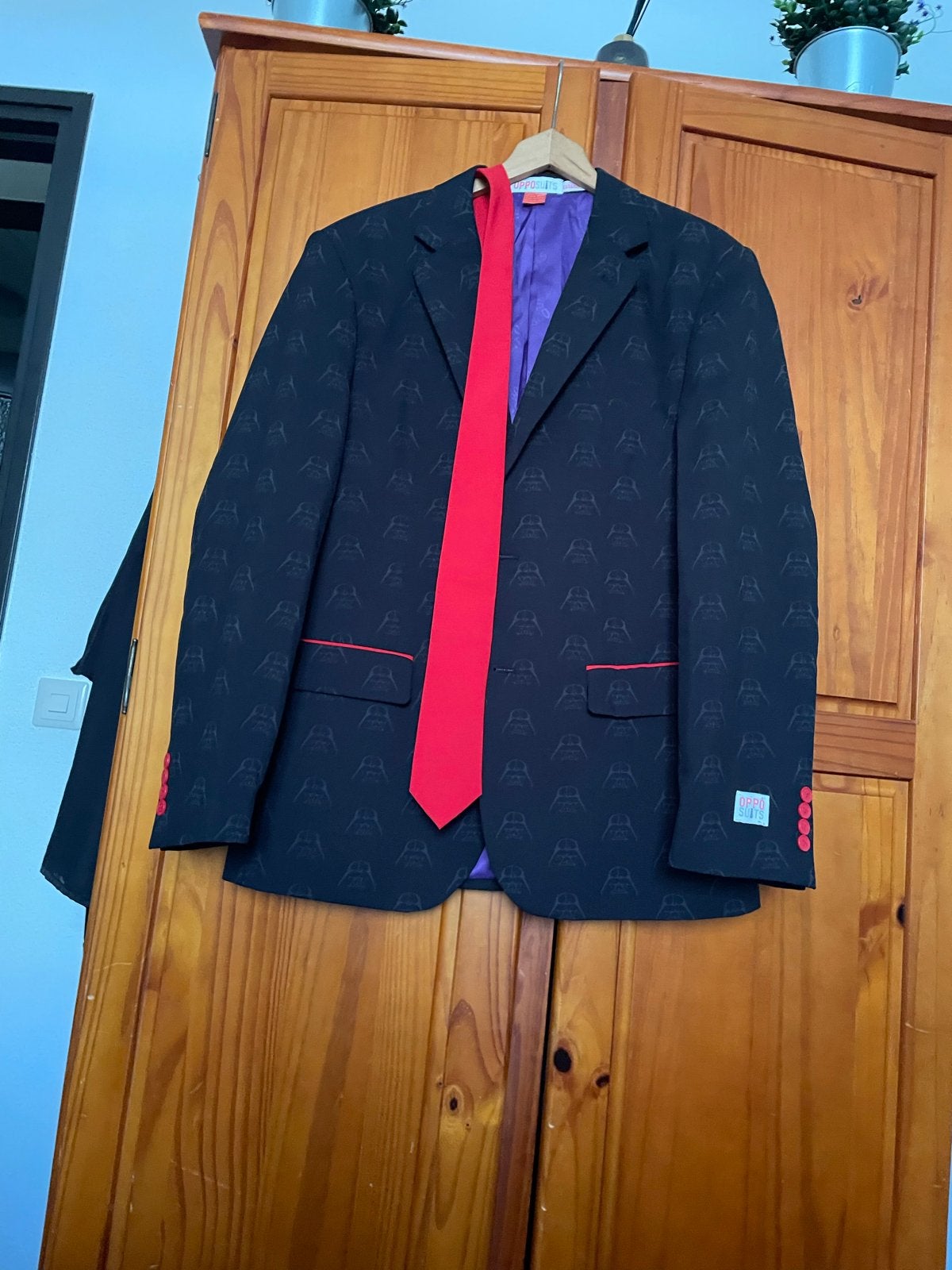 Star Wars Opposuits Pak Maat 52 met Stropdas, Kleding | Heren, Ophalen of Verzenden, Zo goed als nieuw, Maat 52/54 (L), Zwart