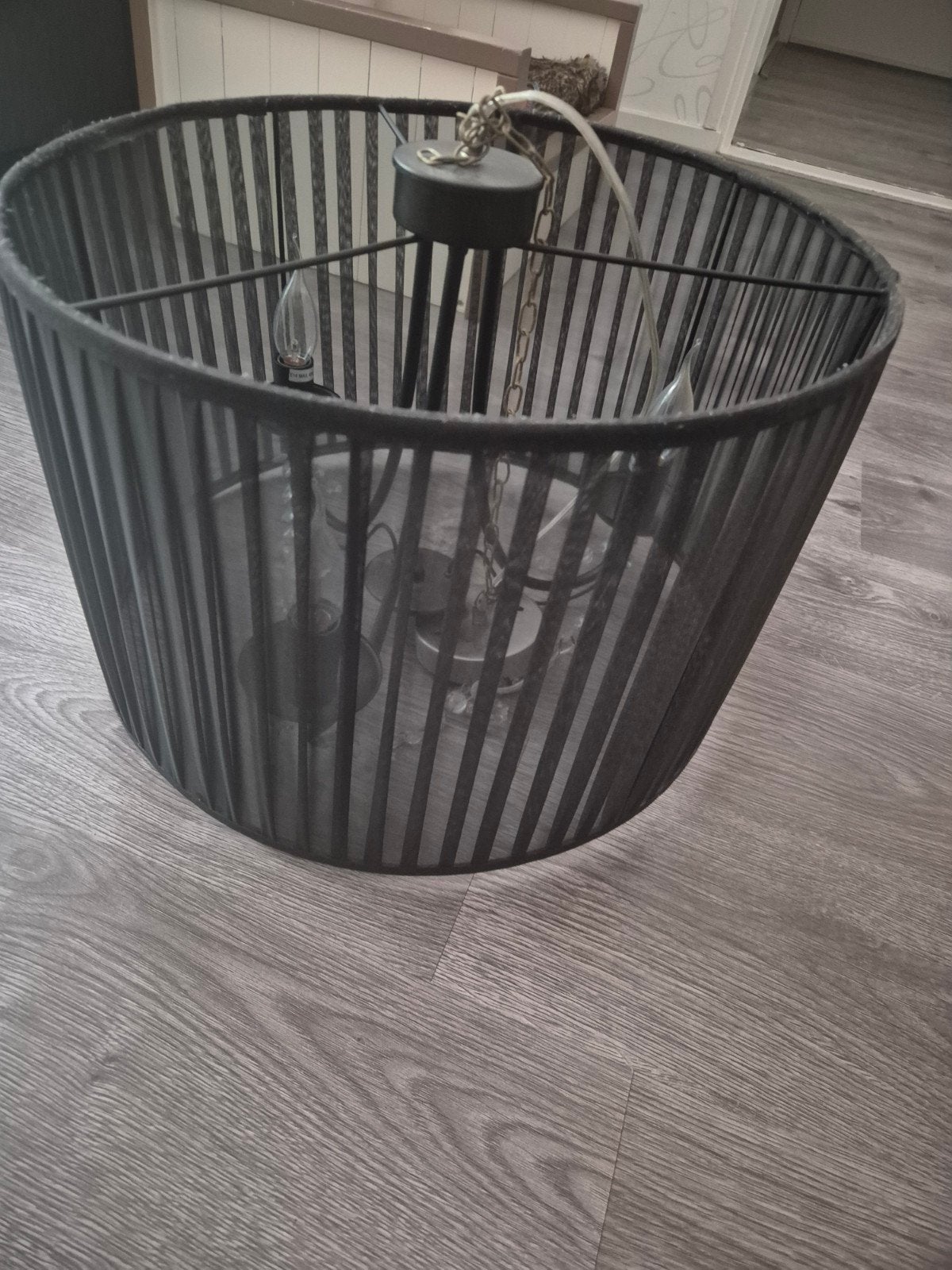 Kroonluchter, Huis en Inrichting, Gebruikt, Zwart, Rond, Ophalen