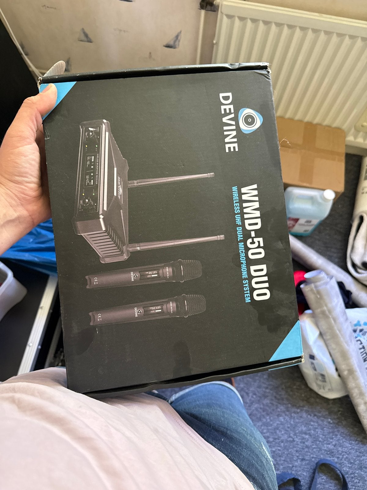 Devine WMD-50 Duo Draadloos Microfoonsysteem, Ophalen of Verzenden, Zo goed als nieuw, Zangmicrofoon, Draadloos