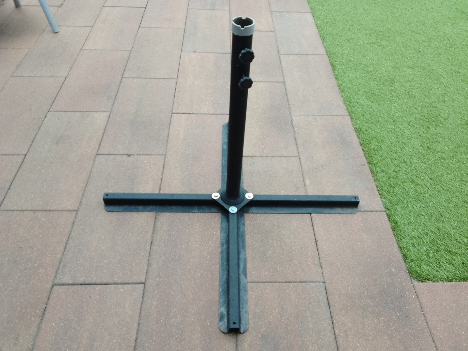 parasolvoet kruispoot, zonder tegels, Ophalen, 1 tot 2 meter, Parasolvoet