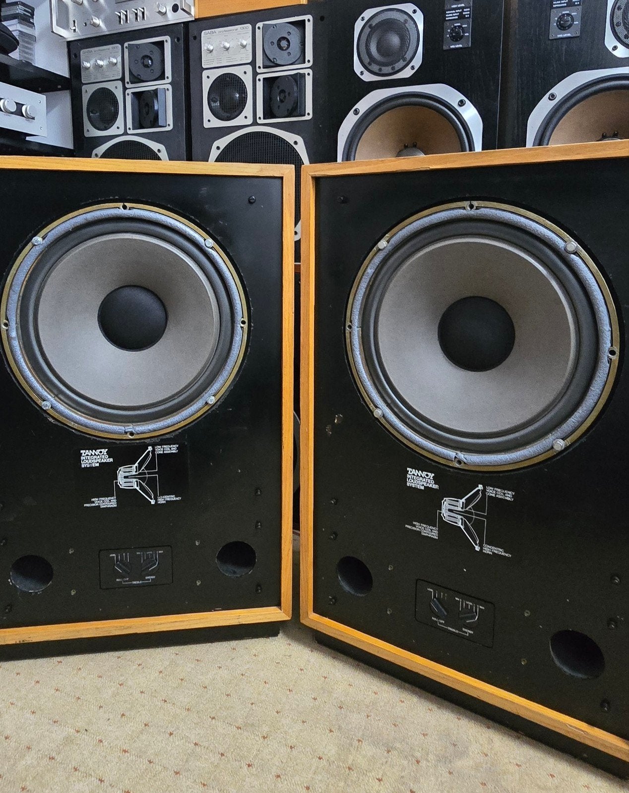 Tannoy HPD 385A Vintage Luidsprekers - Klassiek Geluid, Overige merken, Gebruikt, Ophalen of Verzenden, 120 watt of meer