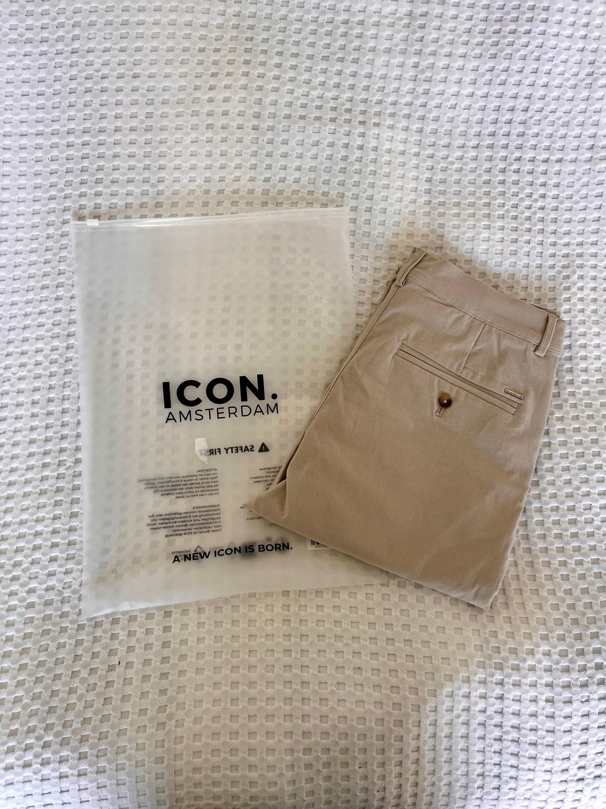 ICON. Amsterdam Savani Trousers - Nieuw met kaartjes, Kleding | Heren, Broeken en Pantalons, Ophalen, Nieuw, Overige maten, Beige