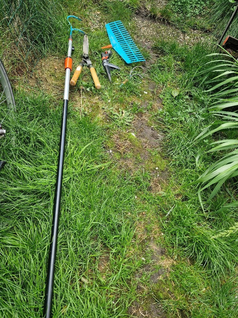 Gardena tuingereedschap, telescoop 210 tot 390cm, Ophalen of Verzenden, Gebruikt, Onkruidsteker