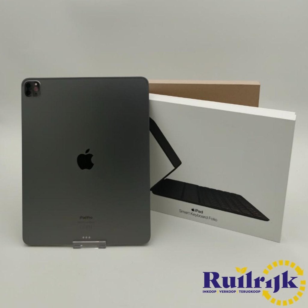 Apple iPad Pro 6 ( 2022 ) 256Gb 12.9 WiFi + folio keyboard, Computers en Software, Apple, Zo goed als nieuw, Support@apple.com