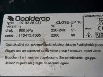 close-up boiler, Doe-het-zelf en Verbouw, Geisers en Boilers, Ophalen, Gebruikt, Boiler, Minder dan 20 liter