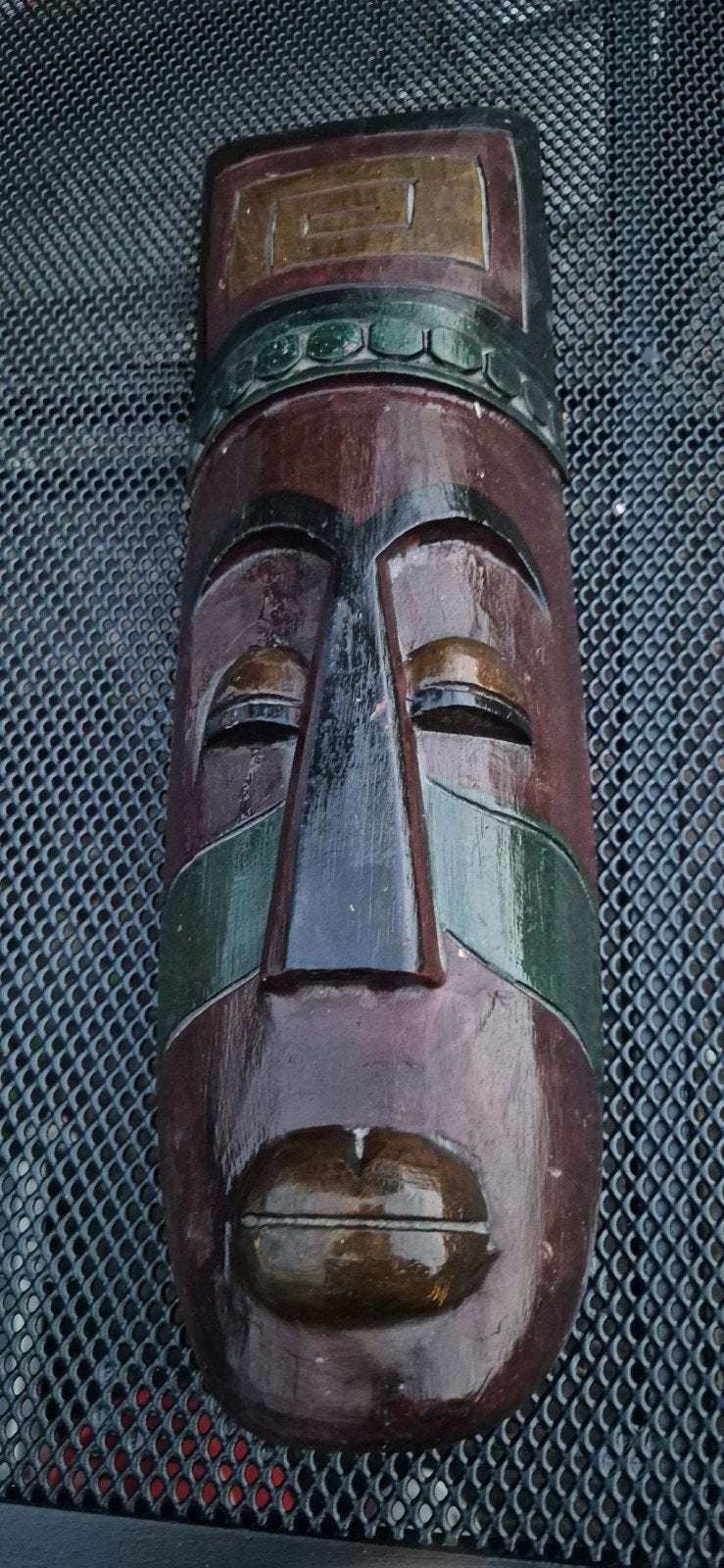 Houten Afrikaans Masker - Handgesneden Wanddecoratie, Hout, Afrika, Masker, Ophalen of Verzenden