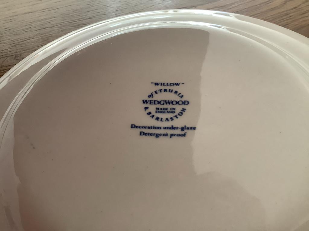 3 Wedgwood "Willow" bordjes - Made in England, Antiek en Kunst, Antiek | Servies los, Ophalen of Verzenden