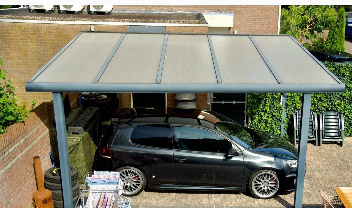 Antraciet Overkapping 5x4, Ophalen, Zo goed als nieuw
