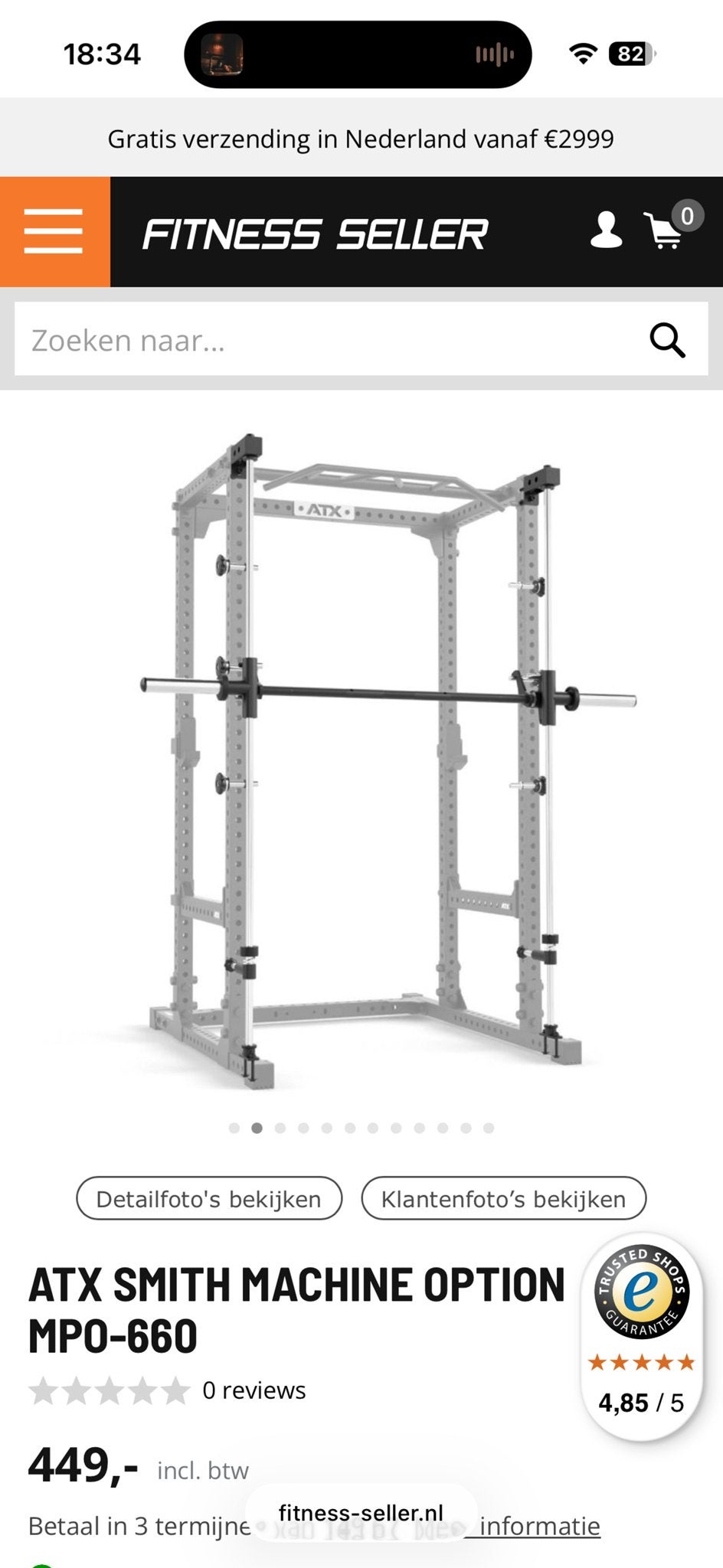 ATX Smith Machine Option MPO-660 NIEUW, Ophalen, Nieuw, Armen, Overige typen
