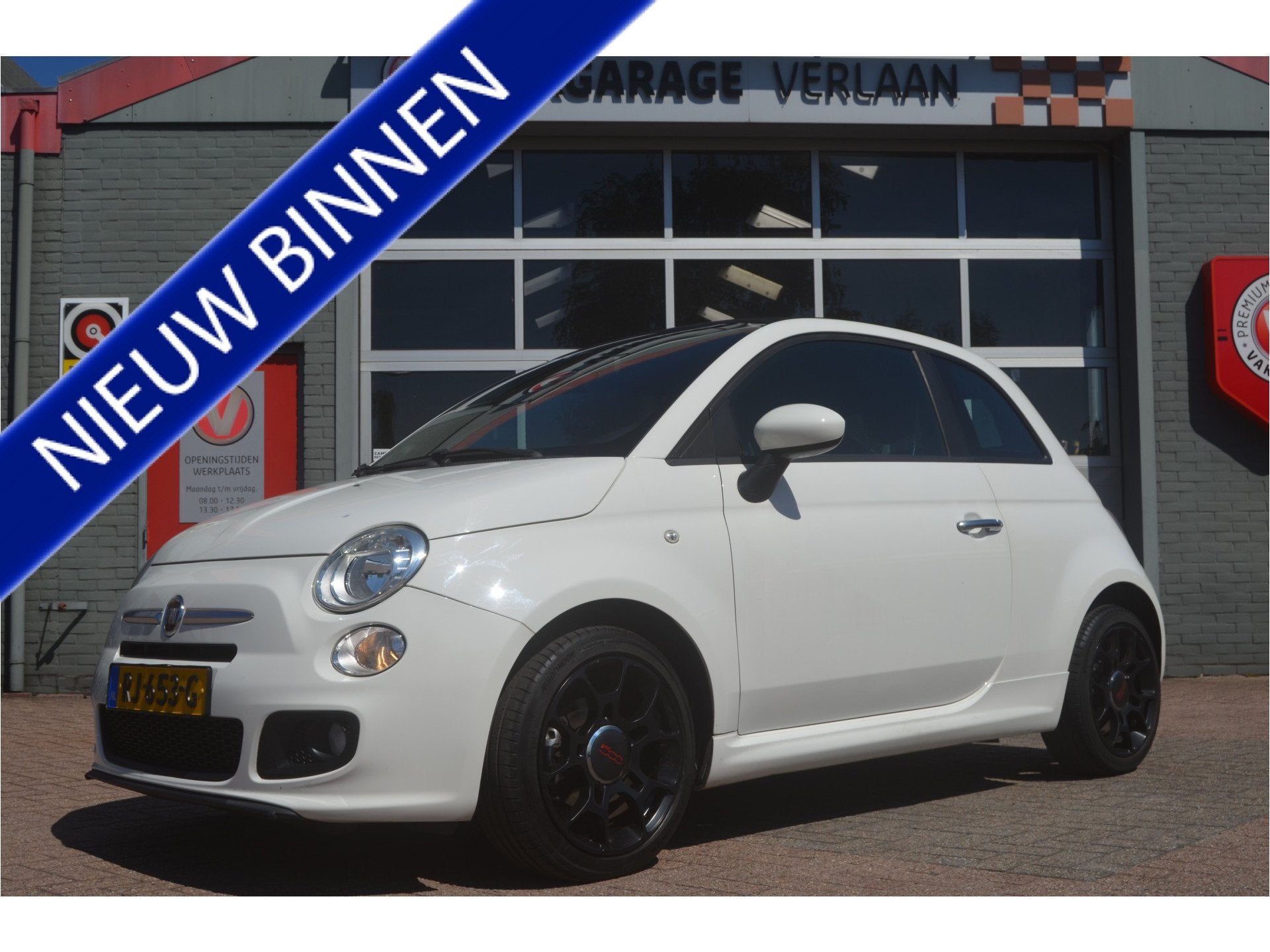 Fiat 500C 0.9 TwinAir 500S cabrio 12 mnd. gar. (bj 2013), 86 pk, Gebruikt, 31 €/maand, Wit