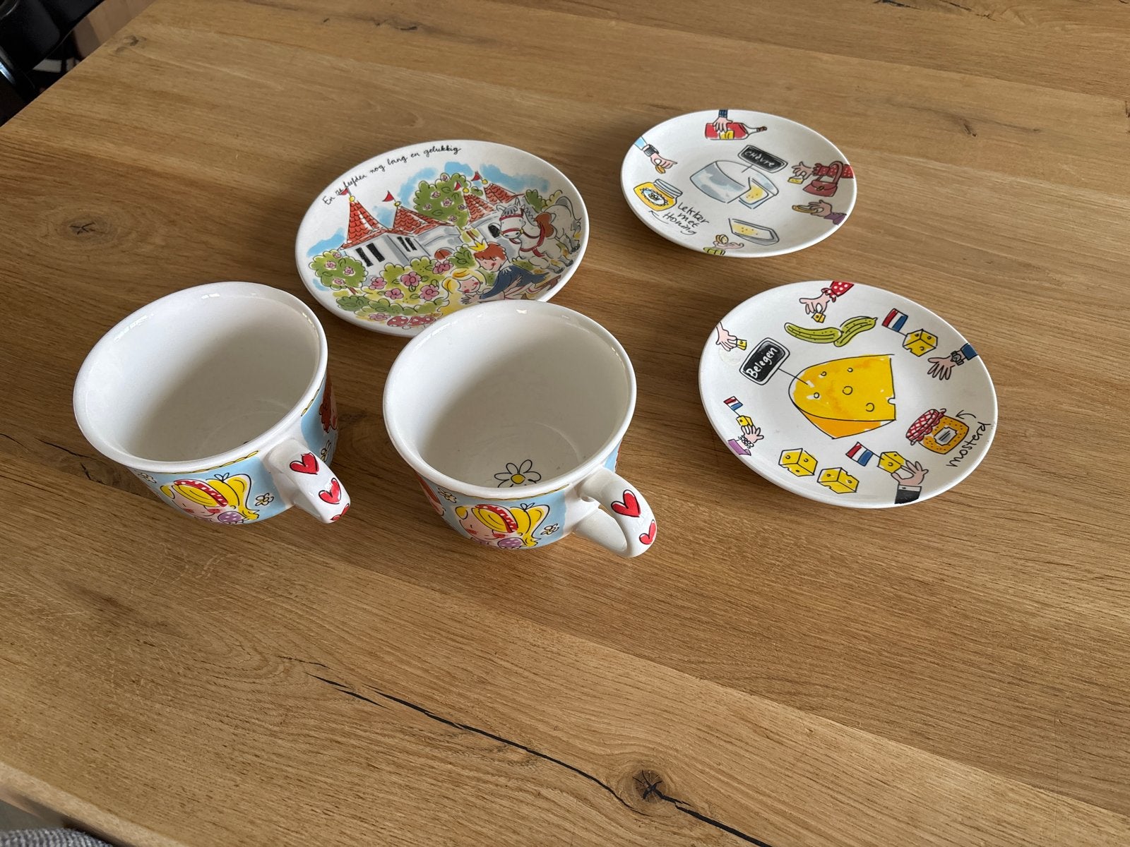 Blond Amsterdam servies: kopjes en schoteltjes, Ophalen, Gebruikt, Keramiek, Kop(pen) en/of Schotel(s)