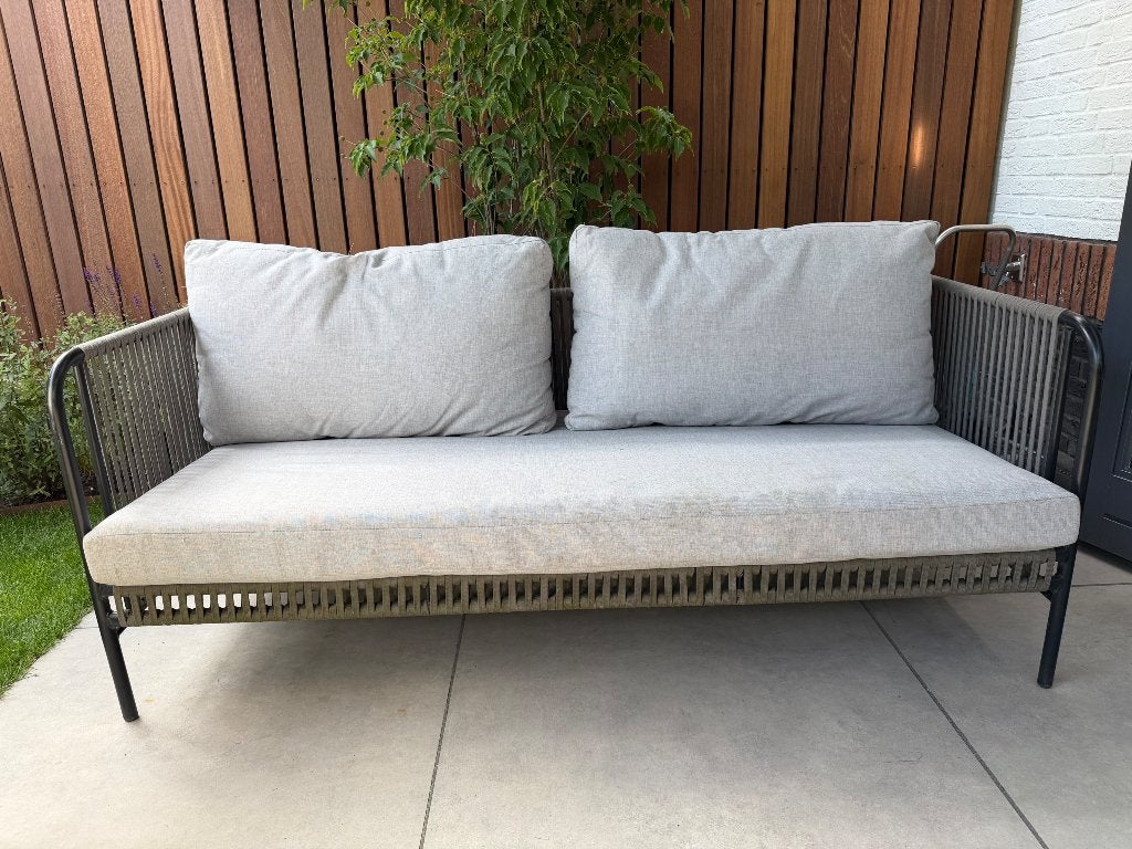 Loungebank 2,5 zits, Ophalen, Gebruikt, 3 zitplaatsen, Aluminium