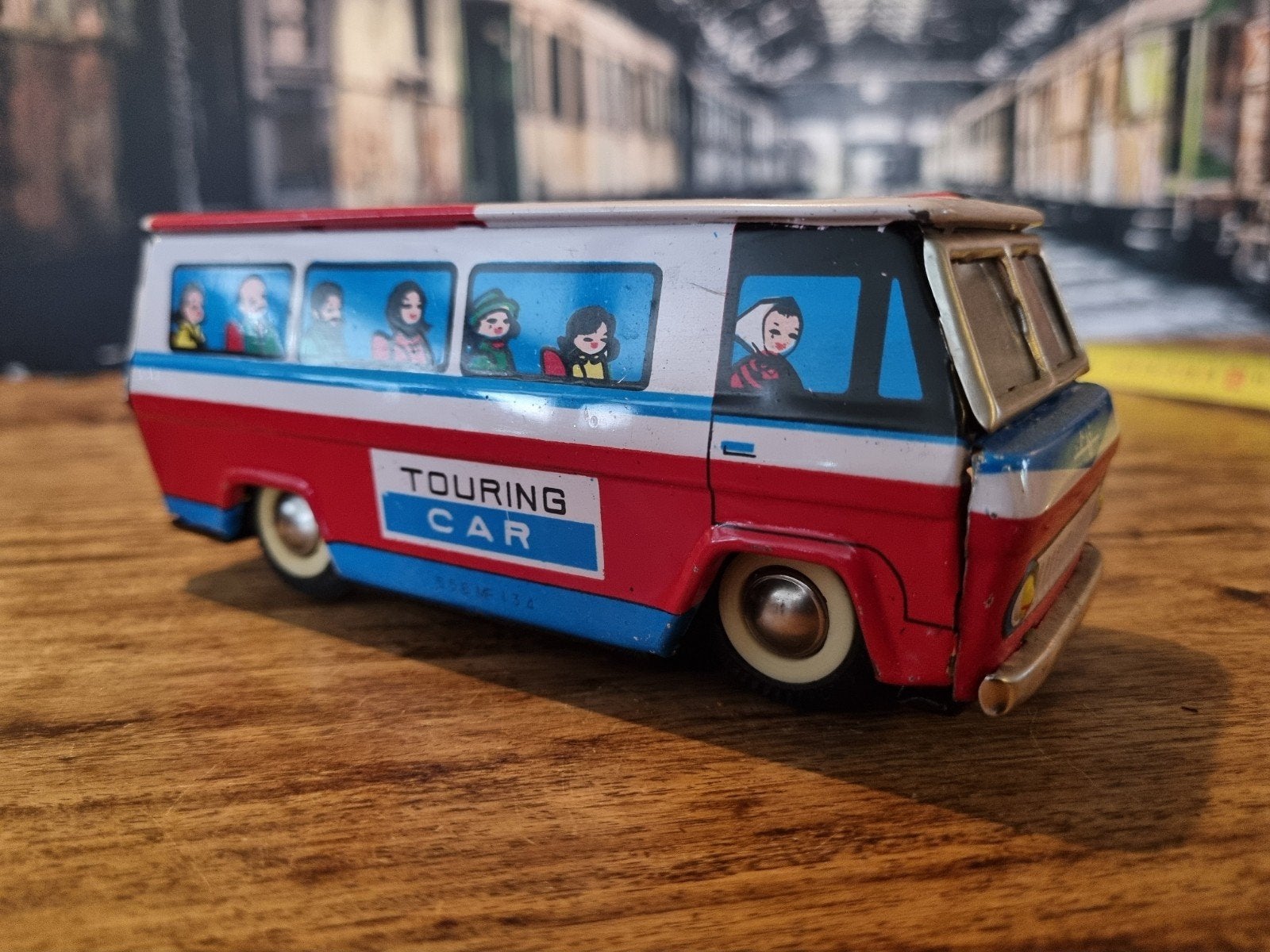 Vintage blikken Touring Car bus, Ophalen of Verzenden, Gebruikt