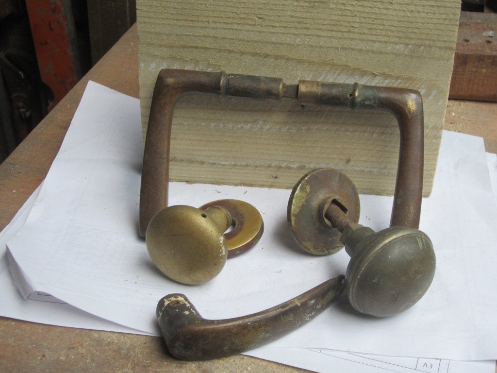 oude deur klinken, Ophalen, Koper