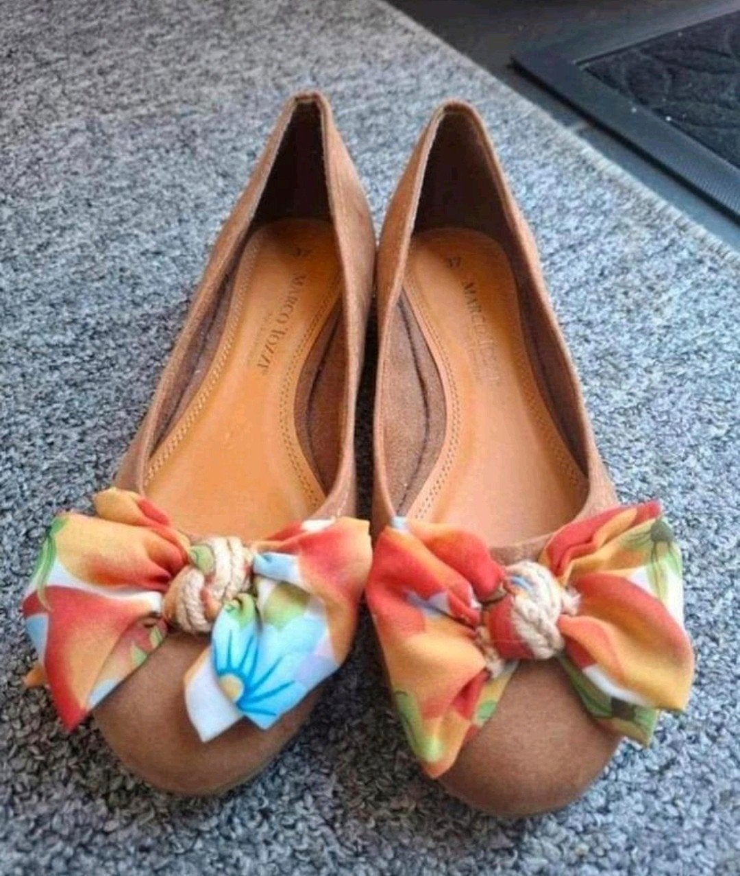Ballerina's maat 37, Kleding | Dames, Bruin, Marco Tozzi, Zo goed als nieuw, Ballerina's