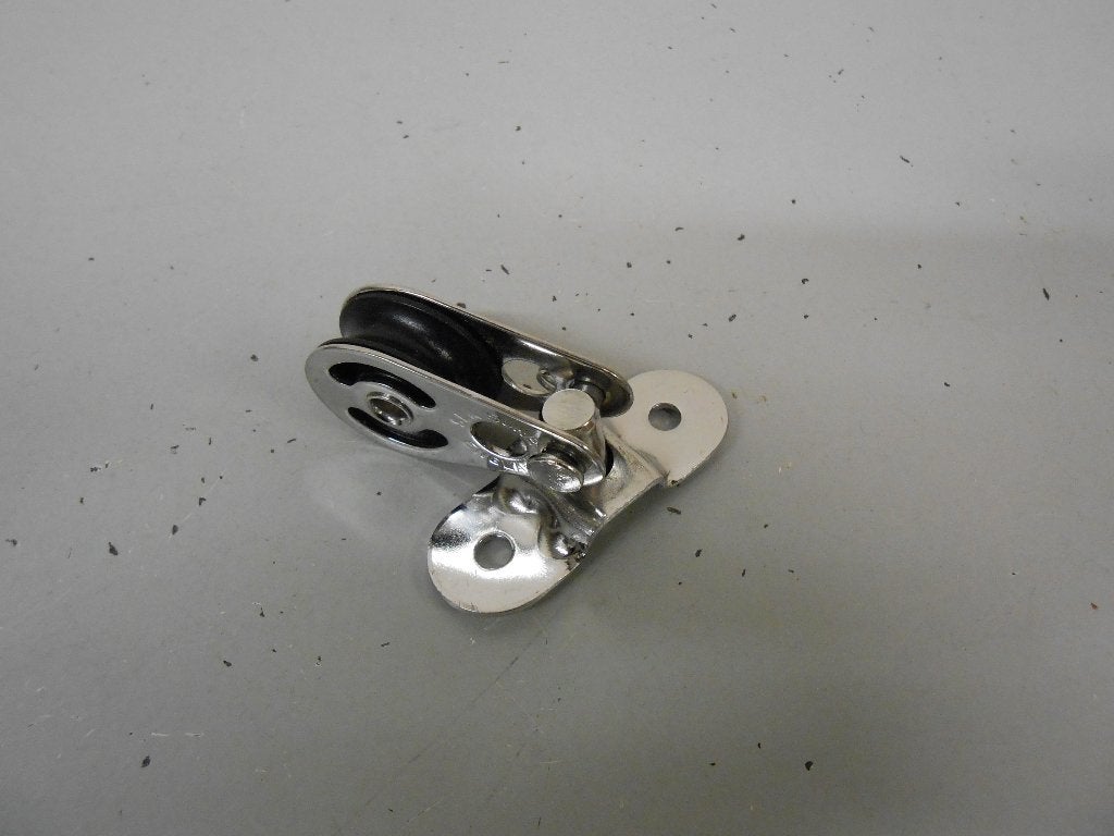 Mini Blokje met grondplaat + wartel, RVS, voor 6 - 8 mm lijn, Ophalen of Verzenden, Nieuw, Lijn of Blok