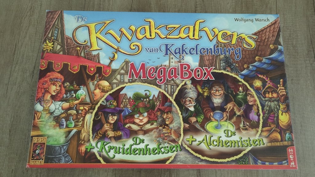 Kwakzalvers van Kakelenburg Megabox incl. alle uitbreidingen, Vijf spelers of meer, Ophalen of Verzenden, Zo goed als nieuw, 999 Games