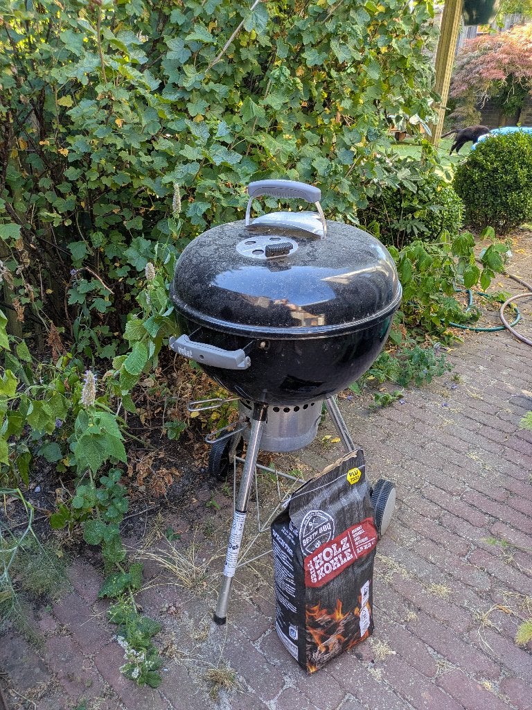 Weber master touch 47cm + gratis houtskool, Tuin en Terras, Ophalen, Gebruikt, Weber