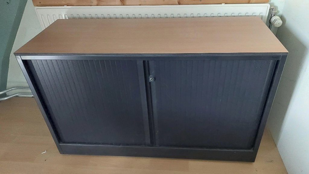 metalen archiefkast, Huis en Inrichting, Kasten | Roldeurkasten en Archiefkasten, Ophalen, Gebruikt, 100 tot 150 cm, Minder dan 100 cm