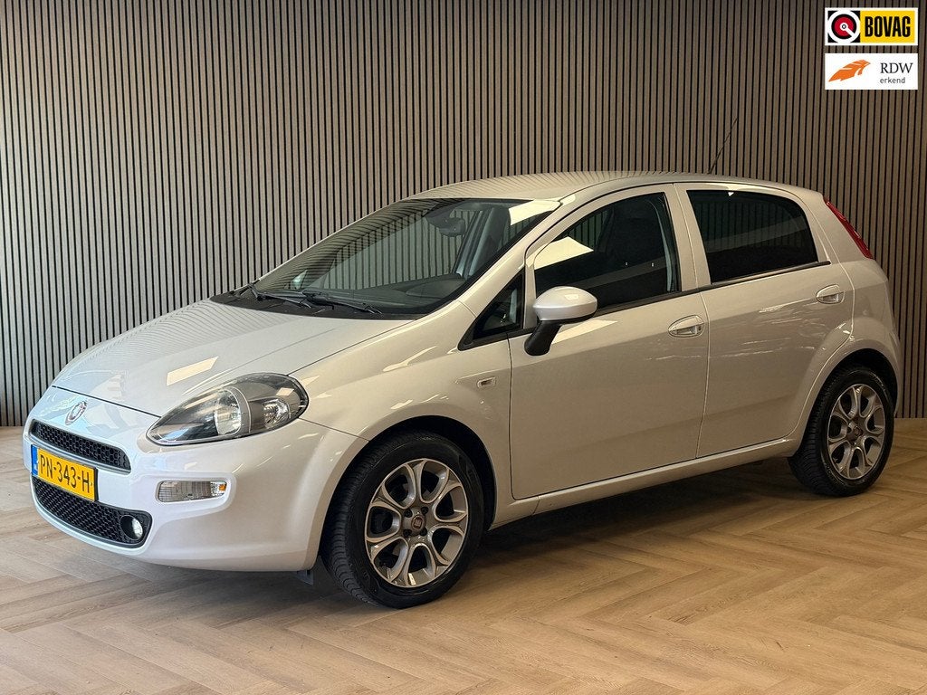 Fiat Punto Evo 0.9 TwinAir Sempre AIRCO NAVIGATIE CRUISE BLU, Voorwielaandrijving, Stof, Gebruikt, Euro 6