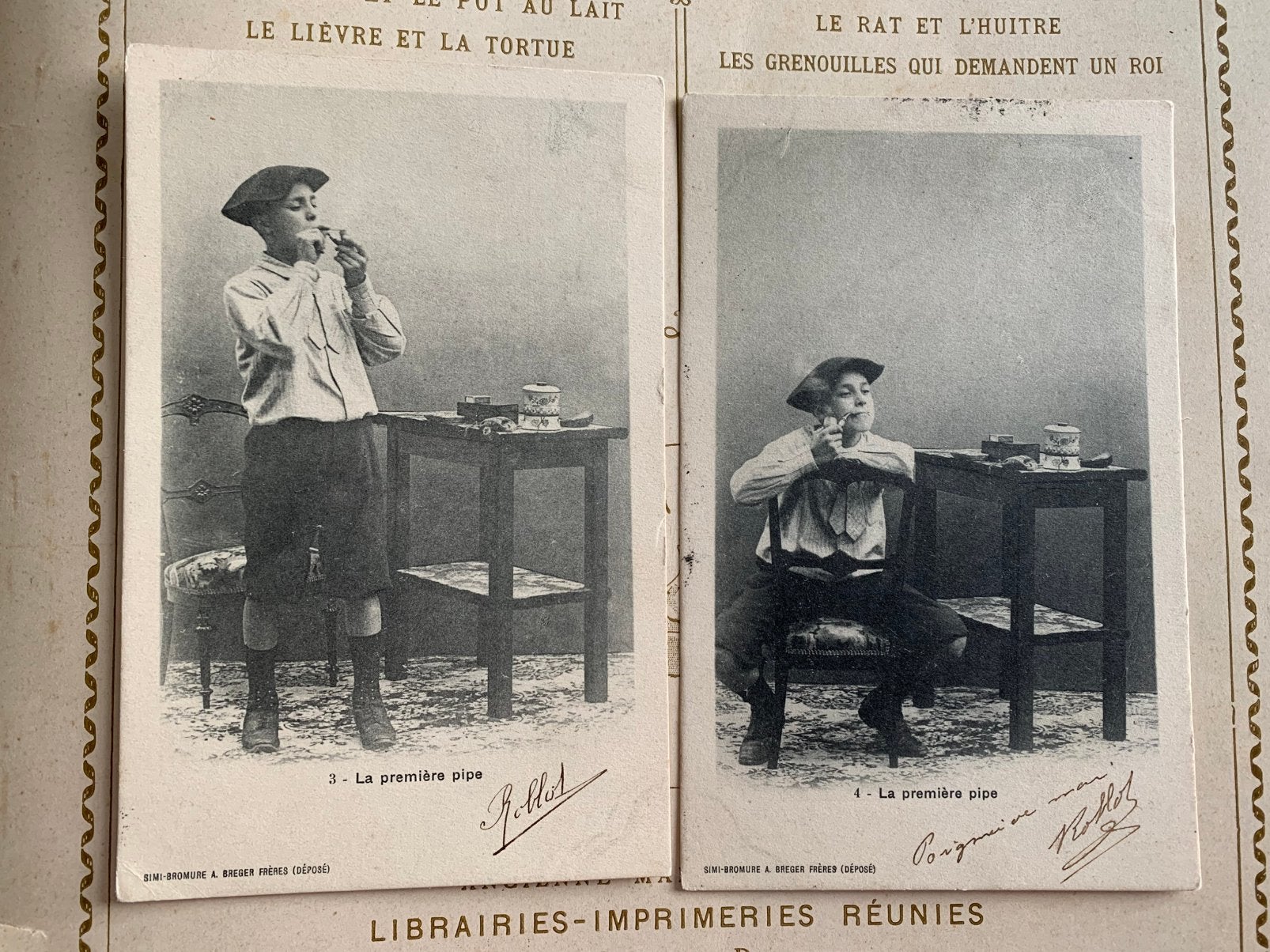 1904 La première pipe - jongen met pijp (NN), Verzamelen, Ansichtkaarten | Themakaarten, Ophalen of Verzenden, Voor 1920, Gelopen