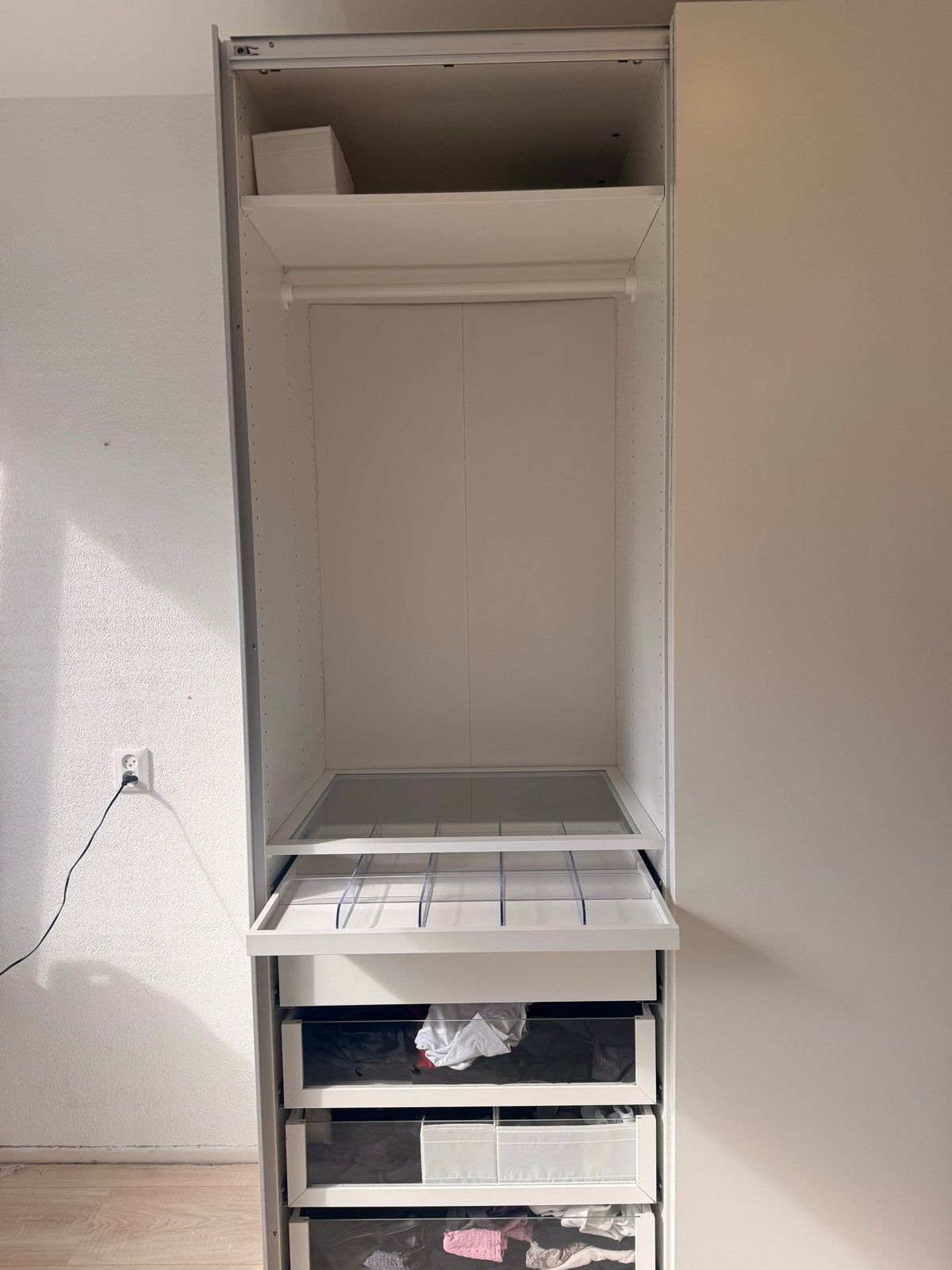 IKEA Pax Kledingkast 4x met Schuifdeuren en Lades, Ophalen, Gebruikt, 100 tot 150 cm, 200 cm of meer