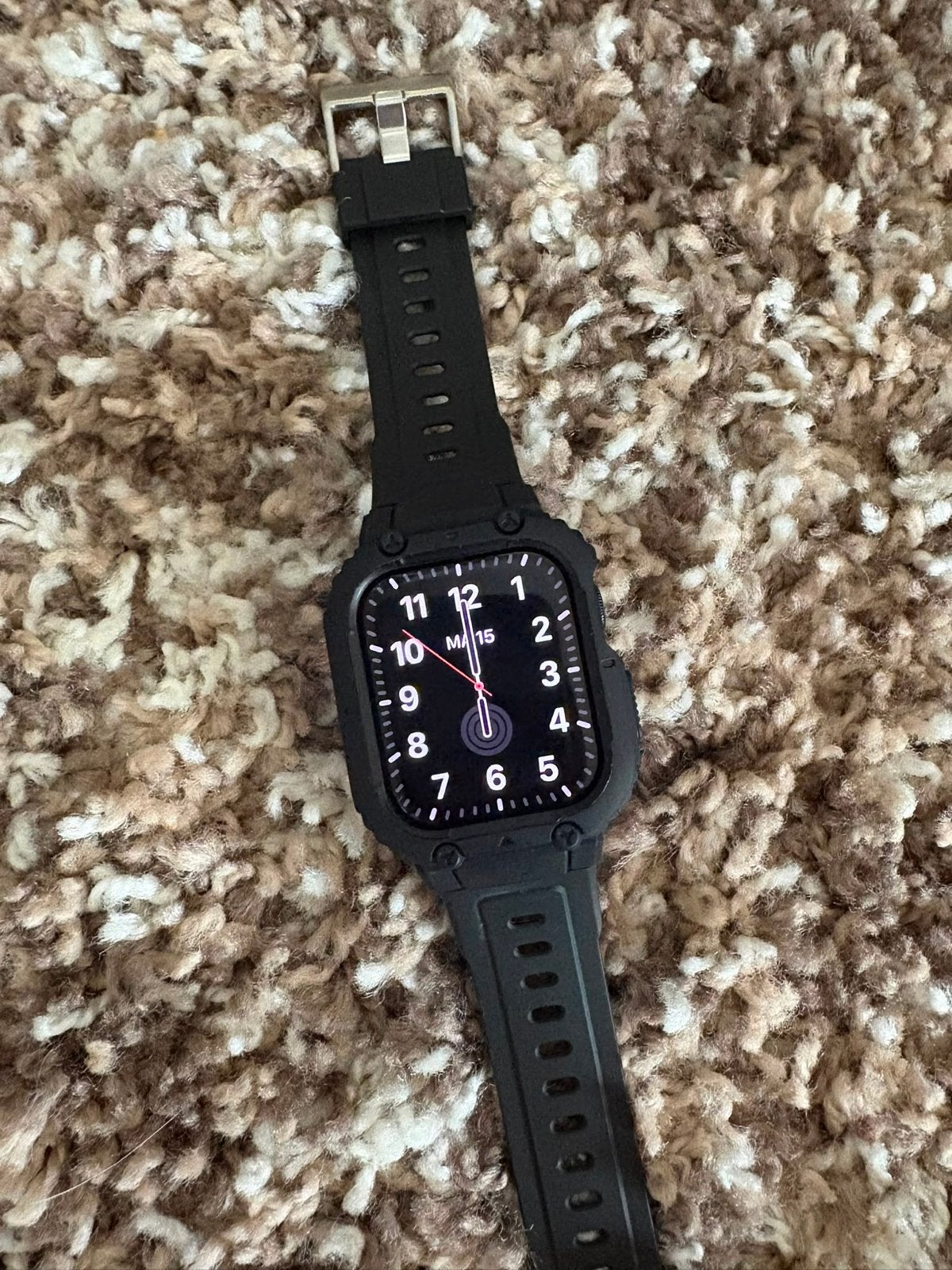 Apple Watch serie 8 45mm  met 99% batterij, Ophalen, Hartslag, Zwart, IOS