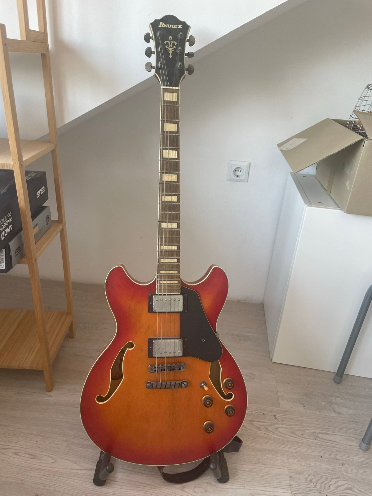 Ibanez ASV73-VAL 5B-01 Semi-Hollow Body Gitaar, Ophalen, Gebruikt, Semi-solid body, Ibanez